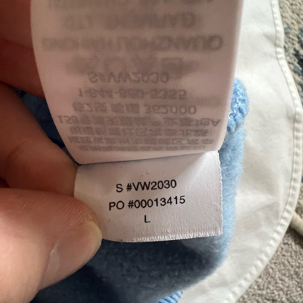 Vuori Restore Full Zip hoodie in the color “spring” blue. - Picture 7 of 8